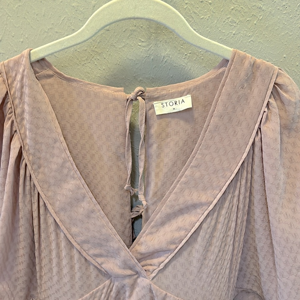 Boutique Storia Dusty Rose Midi Dress Boho Style Women’s Size Medium - Picture 5 of 11